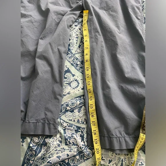 ❤️🥰Izod Capri Tie Cropped Ankle Gray Blue Cargo Leisure Pants - Picture 5 of 9